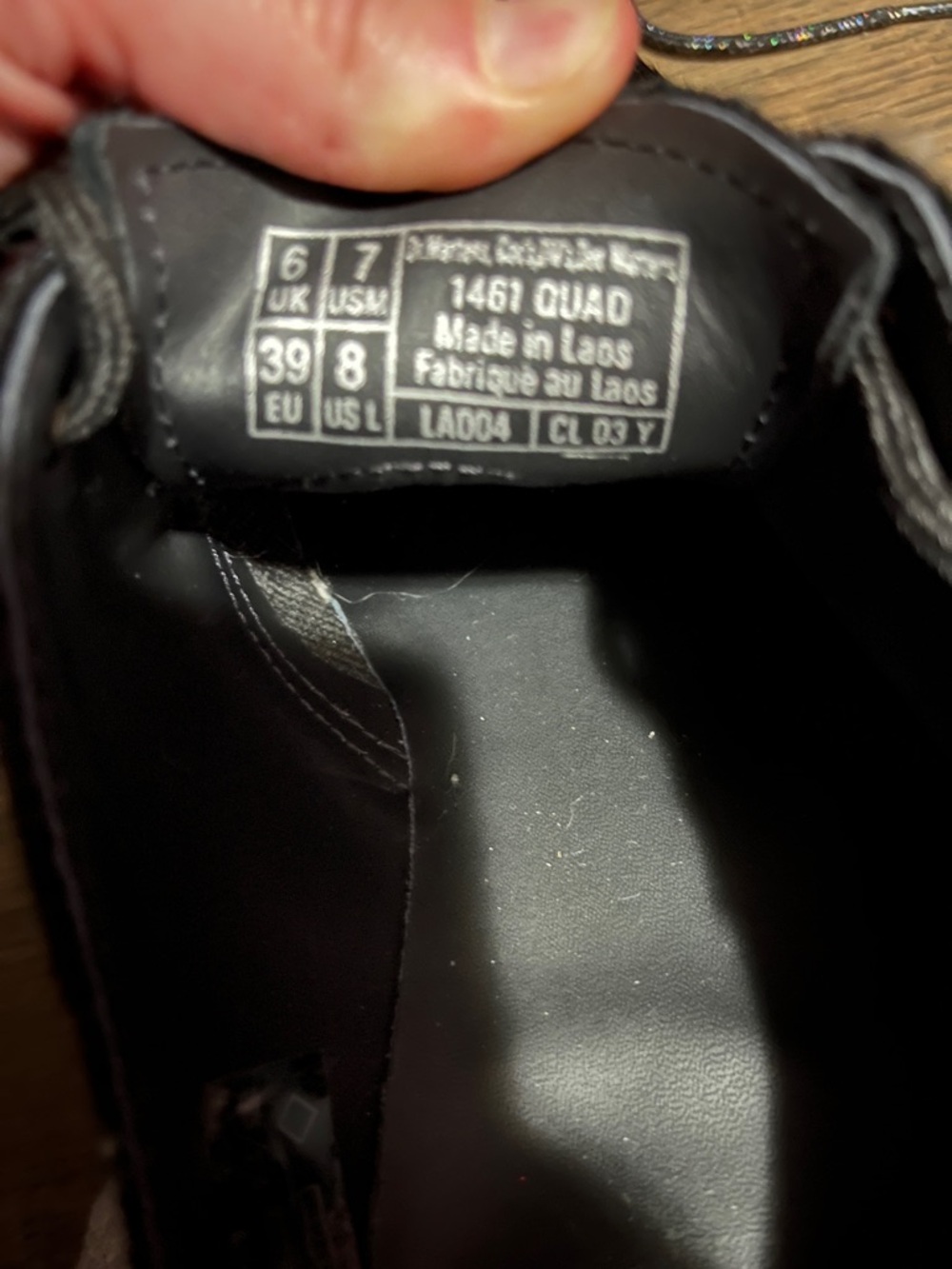 Dr. Martens 1461 Quad Hair-On Platform Oxford NWT Size 8 Women’s - Picture 4 of 4